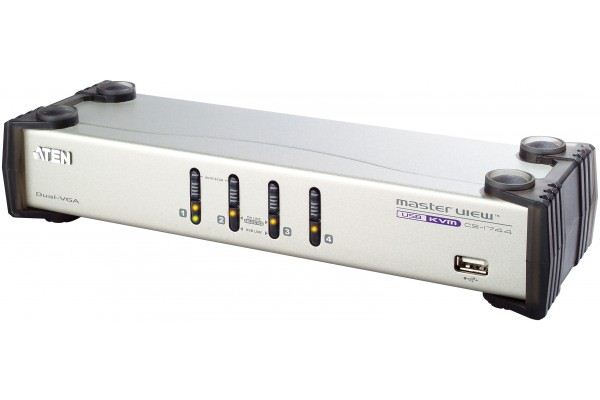 ATEN KVM Switch 4PC Master View Dual-View USB + kábelkészlet (CS1744) ATEN KVM Switch 4PC Master View Dual-View USB + kábelkészlet (CS1744)