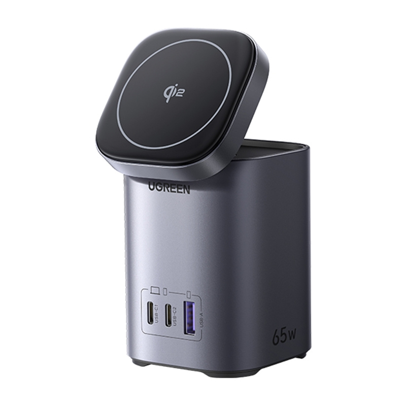  UGREEN X555 USB + 2x USB-C  65W  GaN Asztali gyorstöltő 2in1