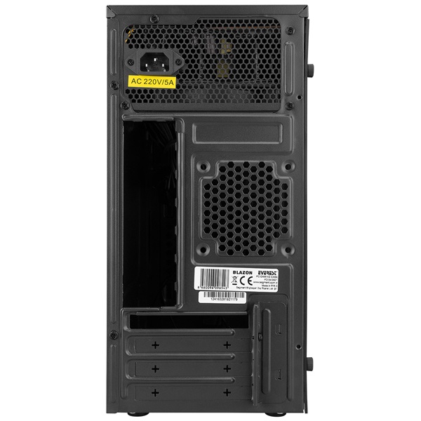 Everest 34578 BLAZON  200W táp RGB    ATX Számítógépház Fekete