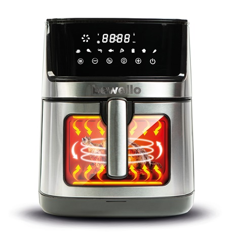 Bewello BW1002C  7,5 L DUPLA FŰTŐSZÁLLAL Forrólevegős sütő