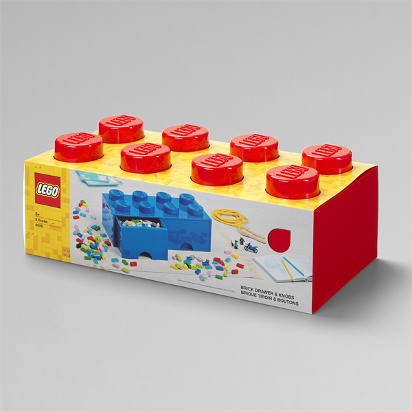 LEGO Fiókos tárolódoboz 2x4 Piros