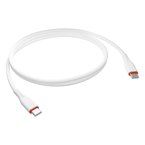 S-Link  SL-X280E 3A  60W Gyorstöltés Type-C to Type-C 100cm adat+töltőkábel Fehér 