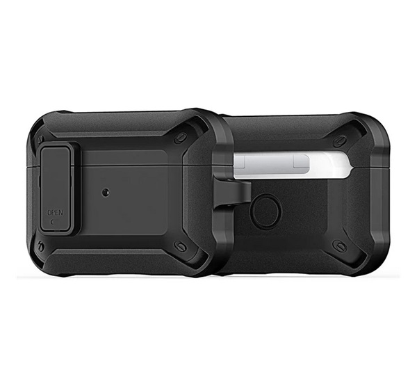 Dux Ducis PECO műanyag tok (erős ütésállóság + karabíner) FEKETE Apple AirPods Pro 2 (GP-154955)