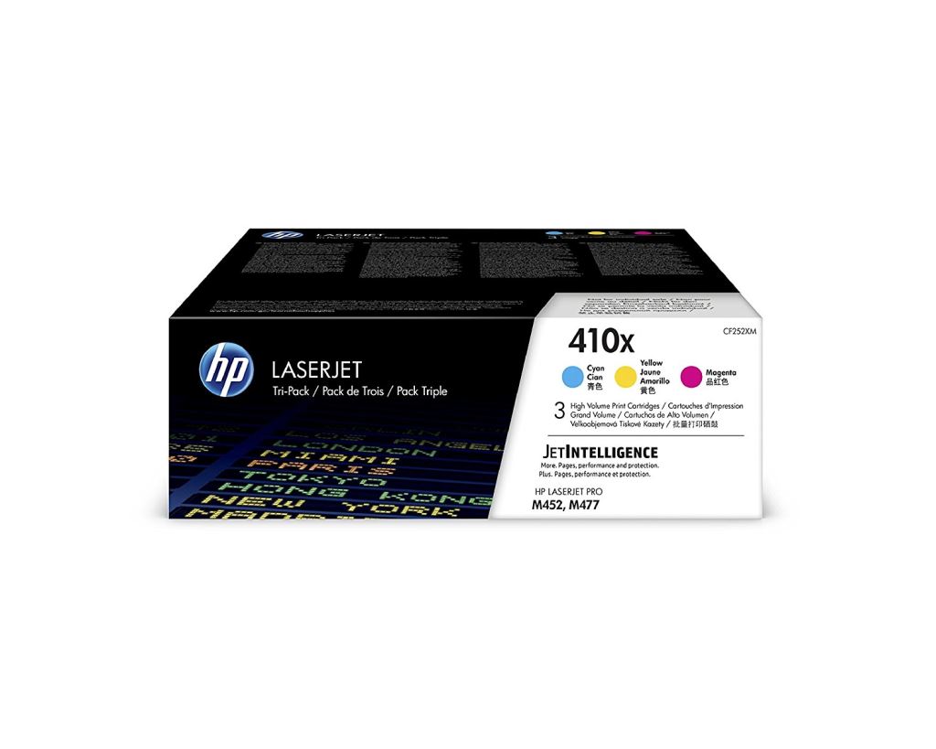 HP 410X 3 darabos nagy kapacitású LaserJet tonerkazetta ciánkék/bíbor/sárga (CF252XM) HP 410X 3 darabos nagy kapacitású LaserJet tonerkazetta ciánkék/bíbor/sárga (CF252XM)