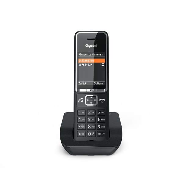 TELEFON készülék, DECT / hordozható Gigaset Comfort 550 FEKETE (S30852-H3001-S204)