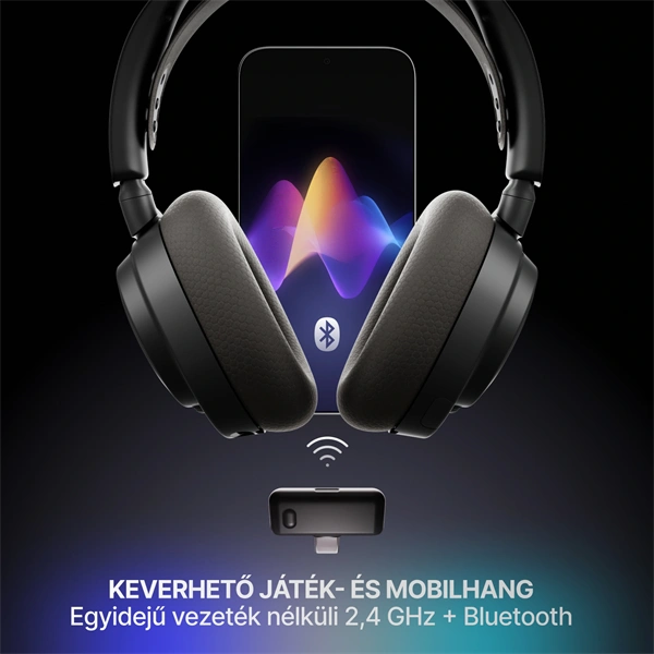 Steelseries Arctis Nova 7 Gen 2 Wireless Bluetooth Gaming Headset Fekete