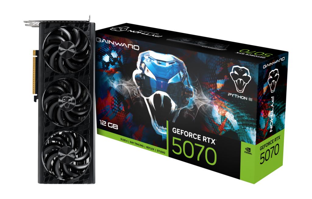 Gainward GeForce RTX5070 12GB DDR7 Python III Videókártya Gainward GeForce RTX5070 12GB DDR7 Python III Videókártya
