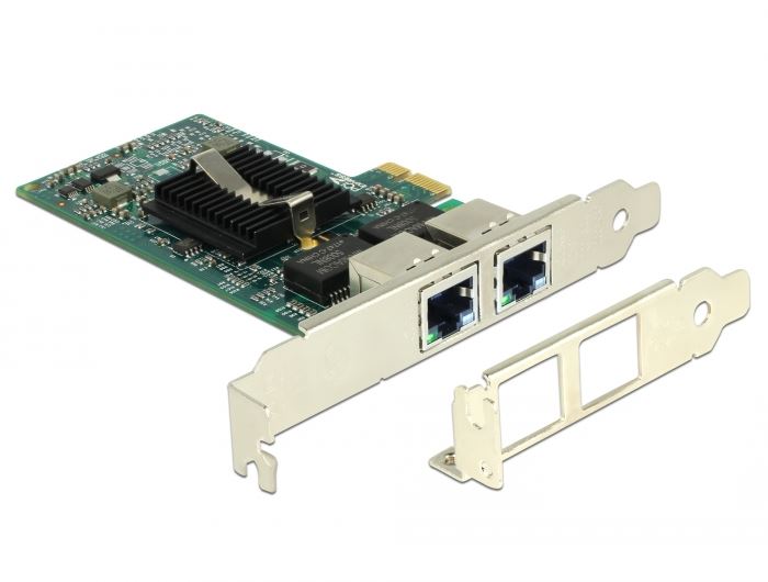DeLock 89944 2 portos Gigabit hálózati PCIe kártya DeLock 89944 2 portos Gigabit hálózati PCIe kártya