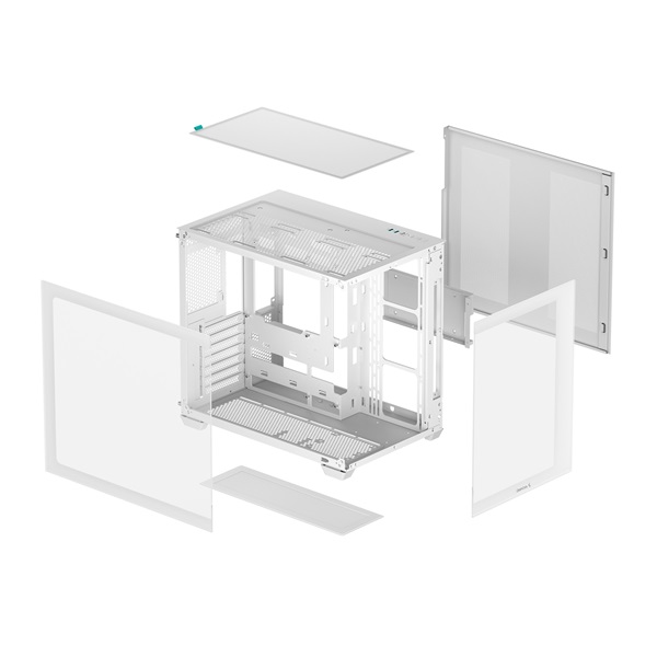 DeepCool CG530 WH ablakos  venti nélkül BTF  ATX Számítógépház   Fehér 