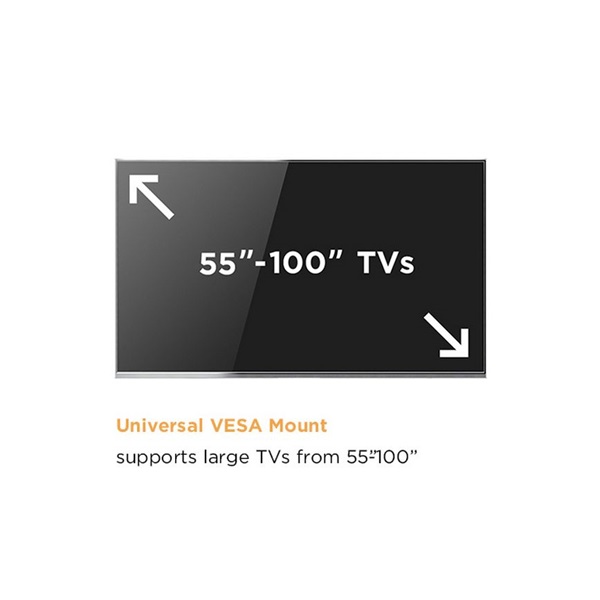 Equip 650633  55"-100" álló  dönthető  állítható magasság  gurulós  motoros Max.:120kg TV állvány   Fekete 