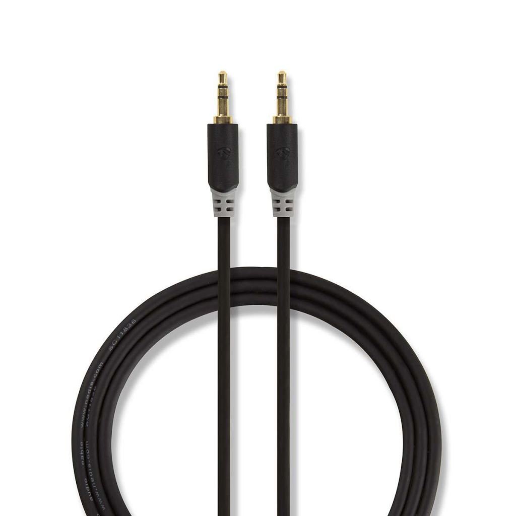 Nedis 3,5 mm-es sztereó audiokábel 1m fekete (CABW22000AT10) Nedis 3,5 mm-es sztereó audiokábel 1m fekete (CABW22000AT10)