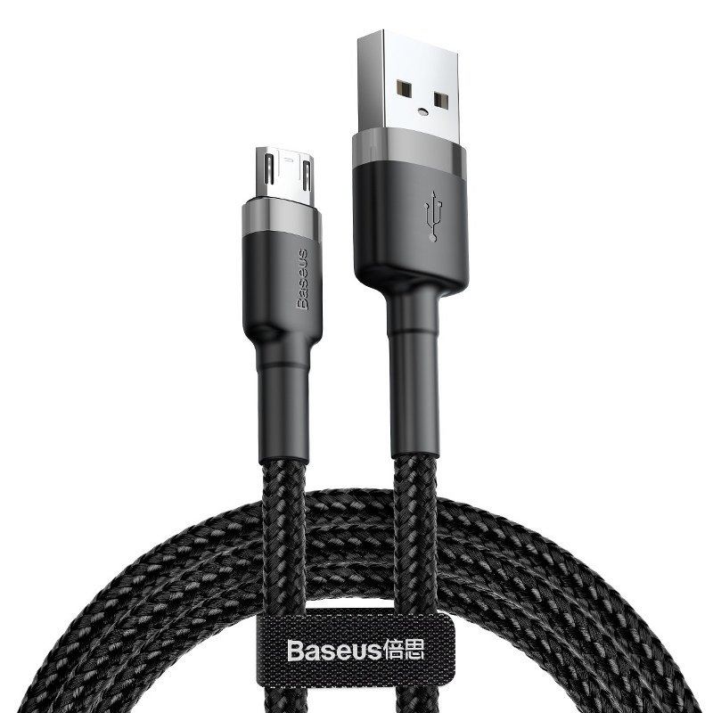 Baseus Cafule USB-A - Micro-USB kábel 0.5m szürke-fekete (CAMKLF-AG1) Baseus Cafule USB-A - Micro-USB kábel 0.5m szürke-fekete (CAMKLF-AG1)