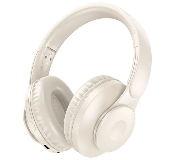 Hoco W45 bluetooth fejhallgató SZTEREO (v5.3, mikrofon, kártyaolvasó, összehajtható, 3.5mm jack aljzat) FEHÉR (W45_W)