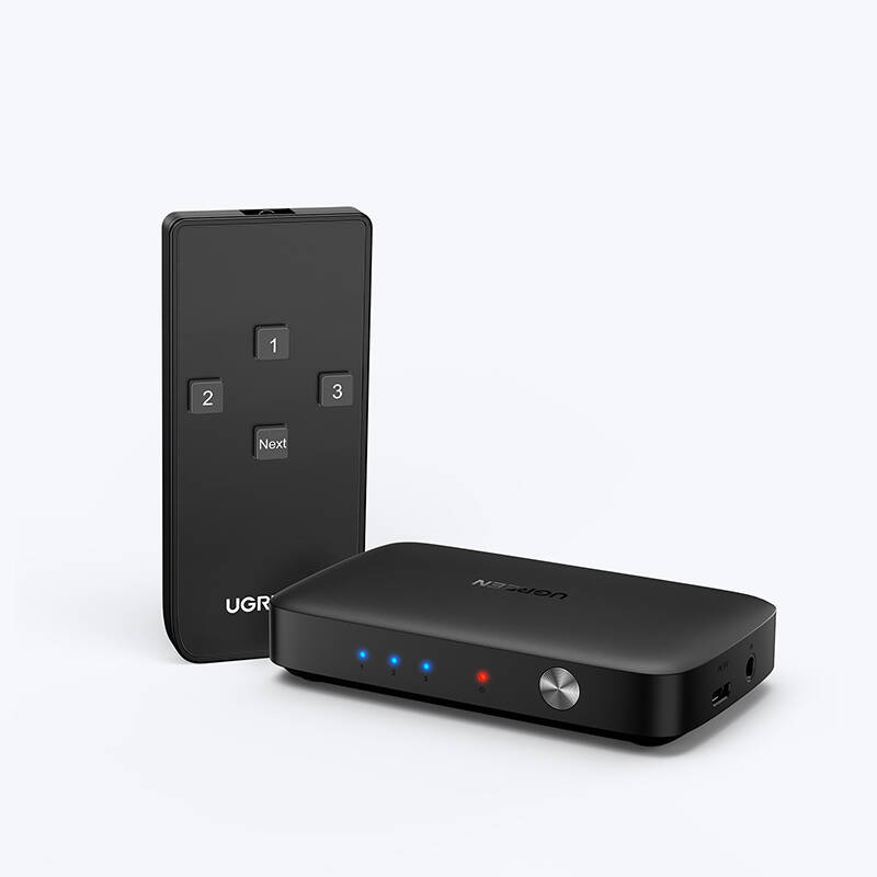 UGREEN CM332 3 az 1-ben HDMI kapcsoló 1.4, 4K, 30 Hz (fekete)
