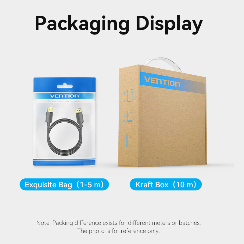 Vention DisplayPort/M  4K HD   1m  kábel Fekete