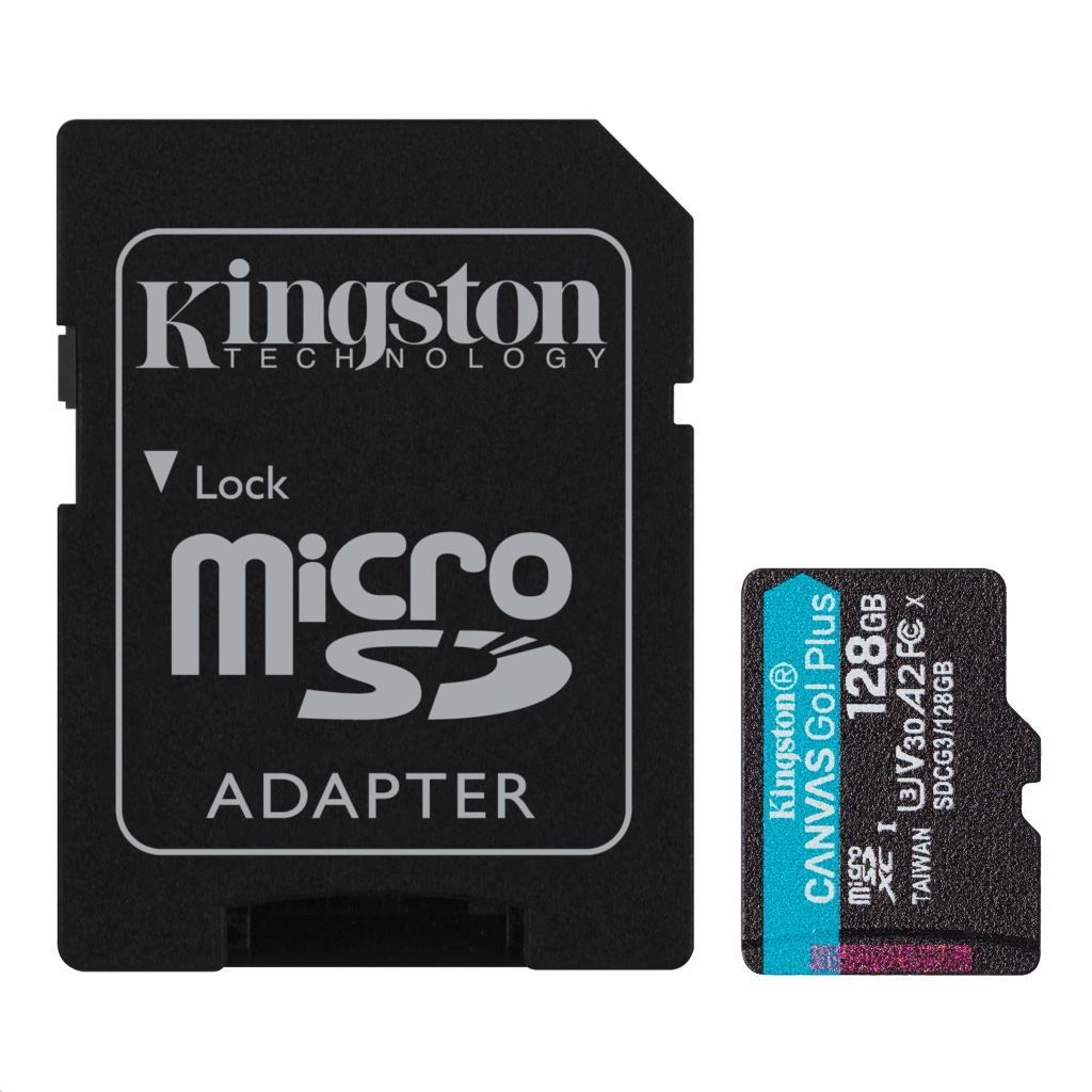 128GB microSDXC Kingston Canvas Go! Plus UHS-I U3 V30 A2 + adapter (SDCG3/128GB) 128GB microSDXC Kingston Canvas Go! Plus UHS-I U3 V30 A2 + adapter (SDCG3/128GB)