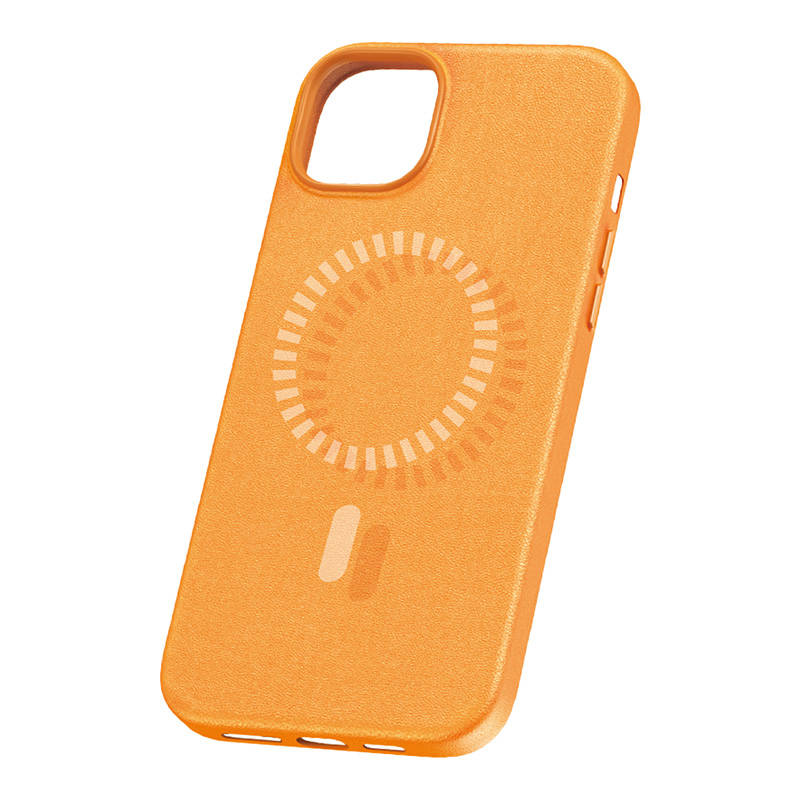 Magnetic Phone Case for iPhone 15 Plus Baseus Fauxther Series (Orange) Magnetic Phone Case for iPhone 15 Plus Baseus Fauxther Series (Orange)