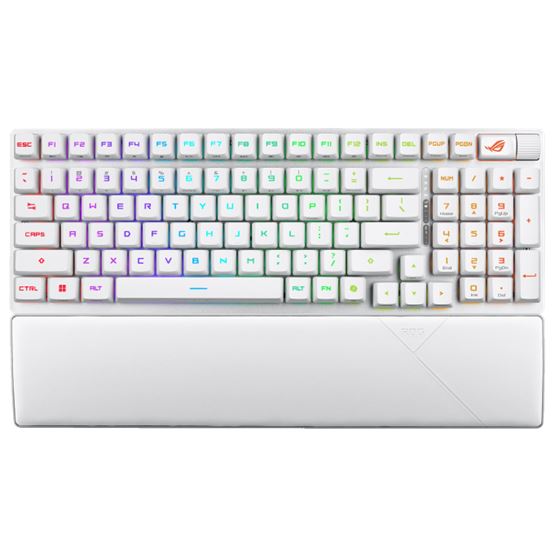 ASUS ROG Strix Scope II 96 RX vezeték nélküli  billentyűzet Fehér UK