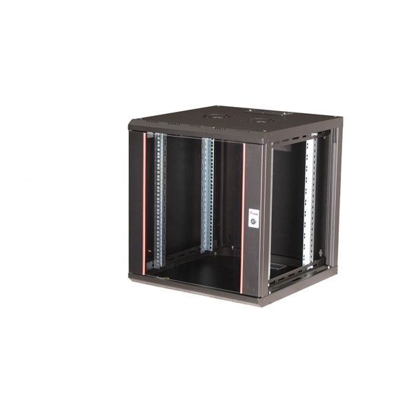 Equip Fali Rackszekrény   EPM-12-6060-B-CBAA  19"  12U 600x600mm előre szerelt Fekete 