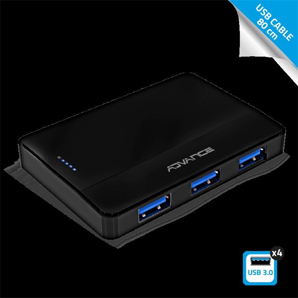 Advance USB Hub XPAND STARTER HUB Fekete Advance USB Hub XPAND STARTER HUB Fekete