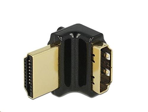 Delock 65663 High-Speed Ethernet HDMI-A anya > HDMI-A apa 4K 90° felfelé, fekete Delock 65663 High-Speed Ethernet HDMI-A anya > HDMI-A apa 4K 90° felfelé, fekete