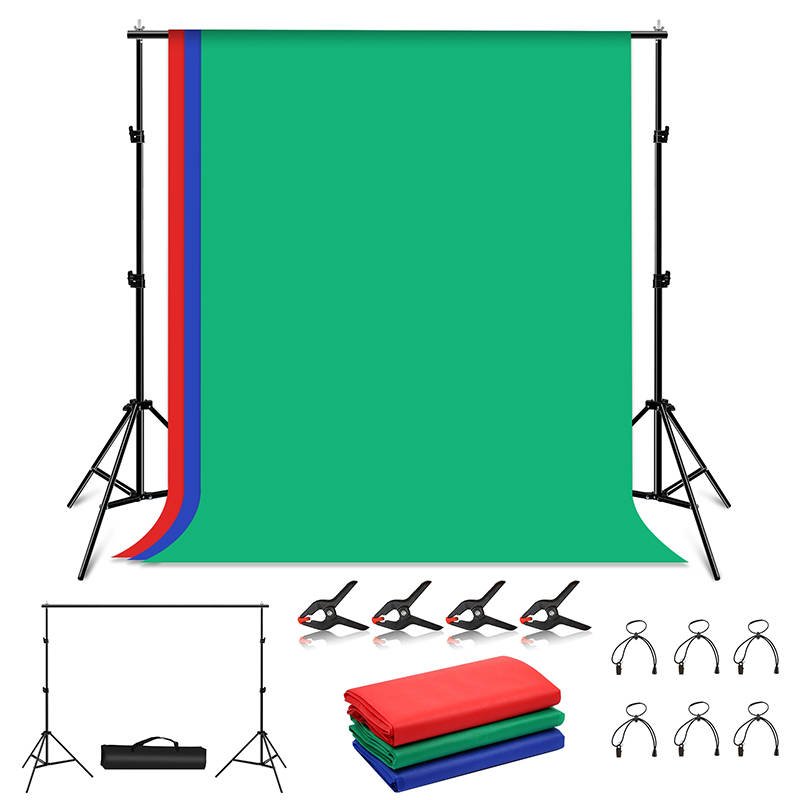 Puluz háttértartó állvány 2x2m szett 3db háttérlappal (PKT5204)