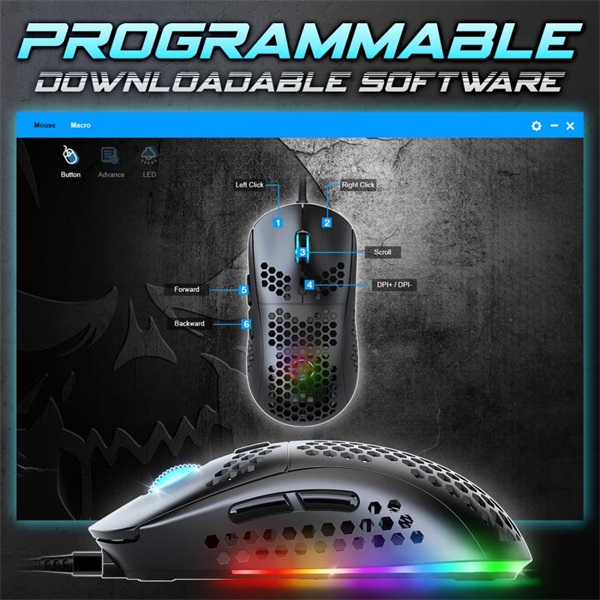 Spirit of Gamer S-PM4 RGB   Egér Fekete 