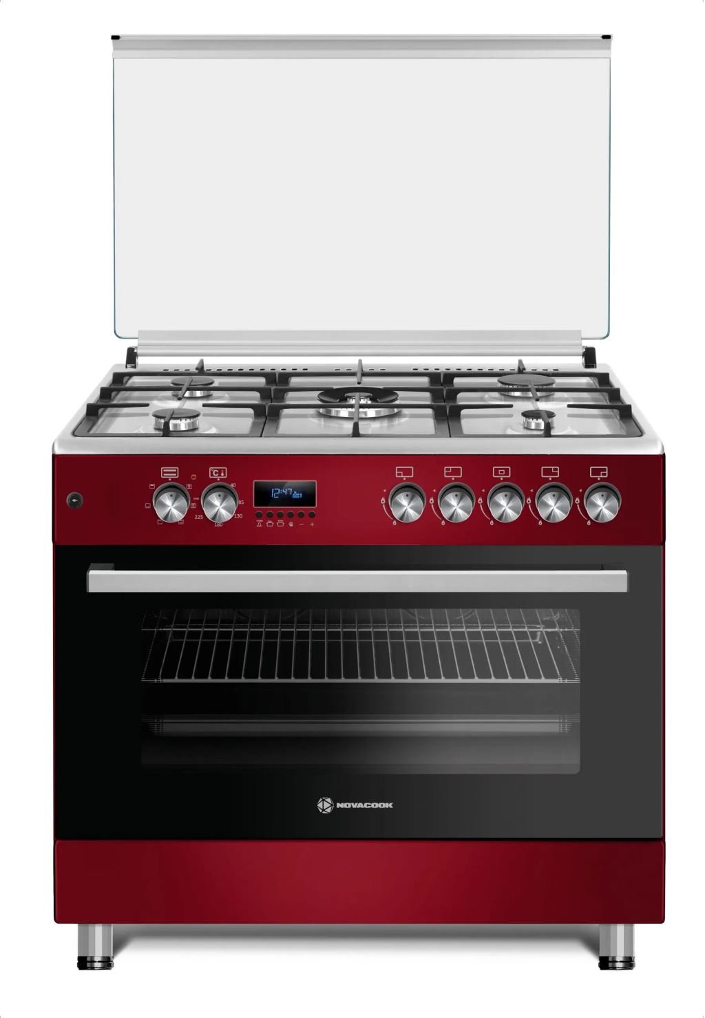 Novacook F9S50E6 RD kombinált tűzhely piros Novacook F9S50E6 RD kombinált tűzhely piros