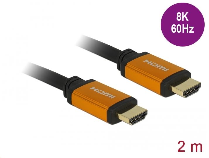Delock Ultra nagy sebességű HDMI kábel 48 Gbps 8K 60 Hz 2 m /85729/ Delock Ultra nagy sebességű HDMI kábel 48 Gbps 8K 60 Hz 2 m /85729/