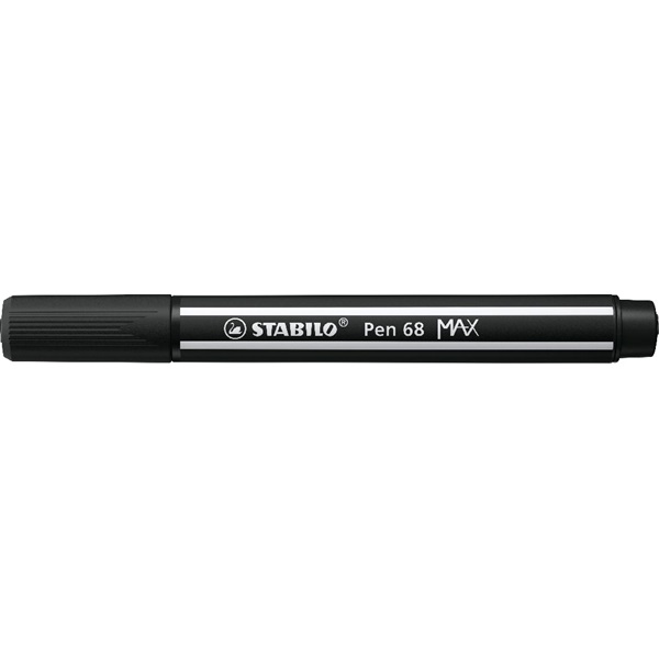 Rostirón, 1-5 mm, vágott hegy, STABILO "Pen 68 MAX", fekete