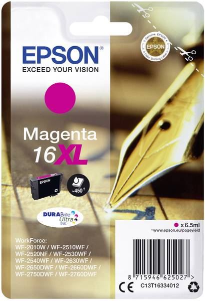 Epson 16XL DURABrite Ultra tintapatron magenta Eredeti