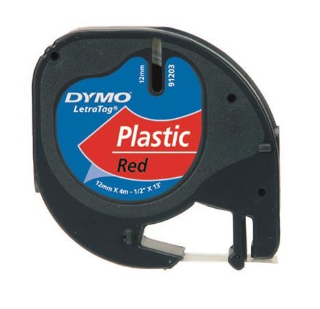 DYMO "Letratag" feliratozógép szalag 12 mm x 4 m piros (GD59424) DYMO "Letratag" feliratozógép szalag 12 mm x 4 m piros (GD59424)
