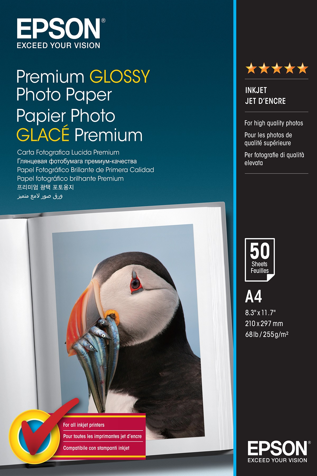Epson   A4 50 lap 255g prémium fényes fotópapír