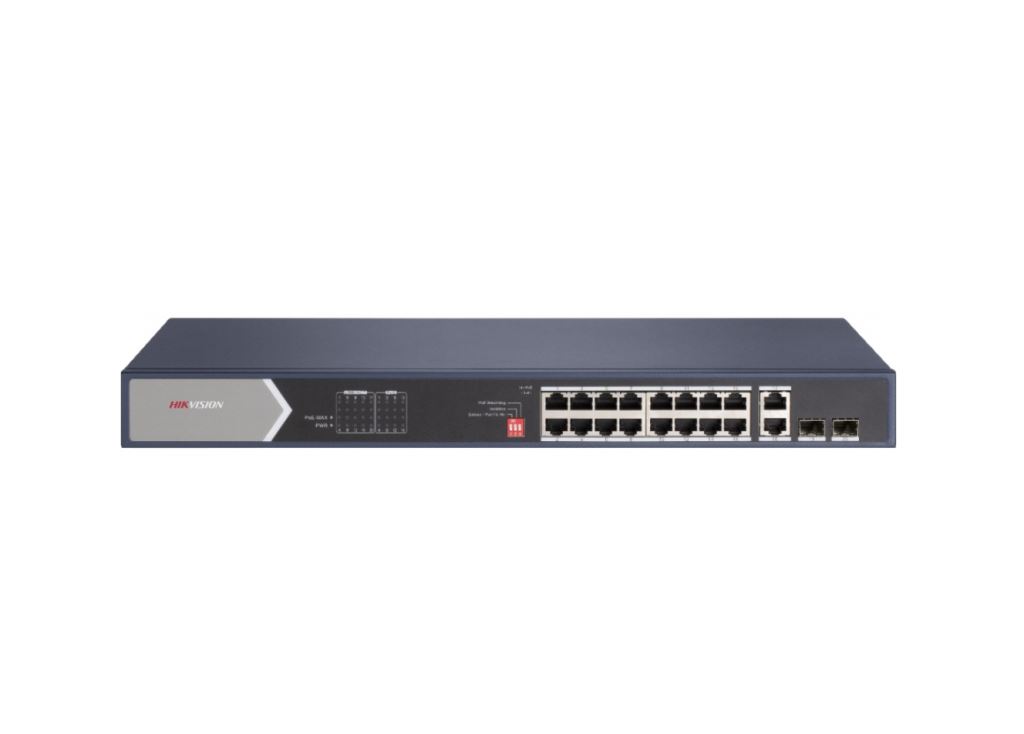 Hikvision 10/100/1000 16x port PoE switch (DS-3E0520HP-E) Hikvision 10/100/1000 16x port PoE switch (DS-3E0520HP-E)