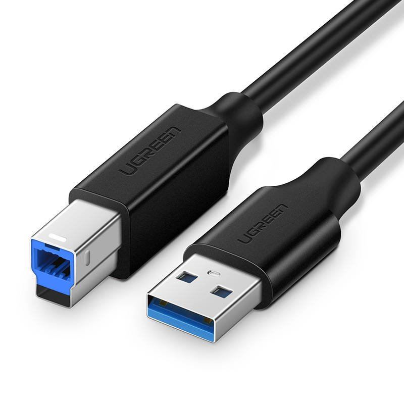 UGREEN US210 USB 3.0 AB kábel nyomtatóhoz 2m fekete (10372) UGREEN US210 USB 3.0 AB kábel nyomtatóhoz 2m fekete (10372)