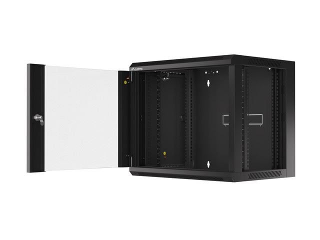 Lanberg 9U 19" fali rack szekrény 570x450mm fekete (WFFA-5409-10B)