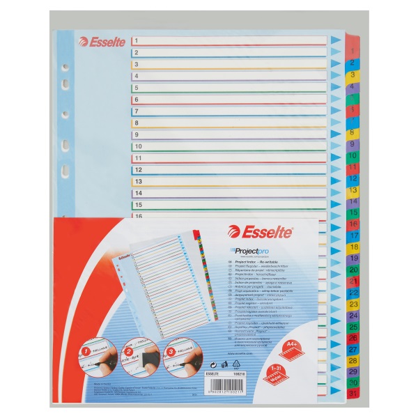 Esselte A4 újraírható 1-31 regiszter
