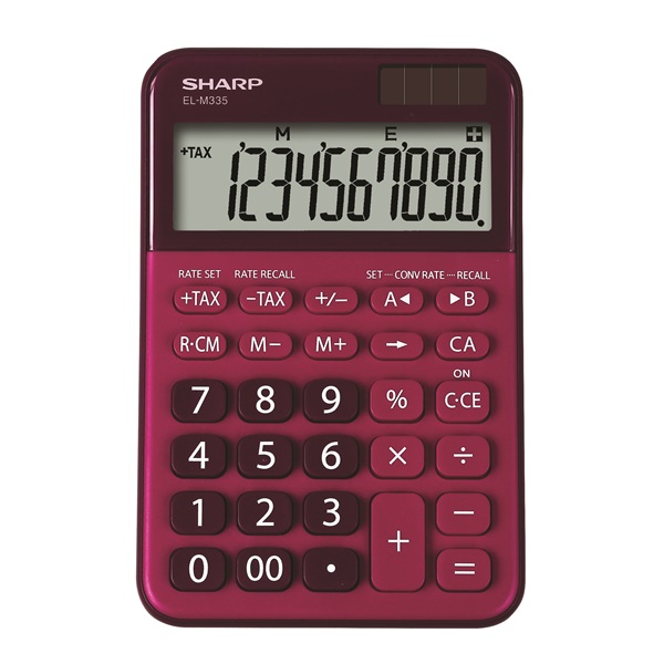 Sharp ELM-335B-RD napelemes asztali számológép Sharp ELM-335B-RD napelemes asztali számológép