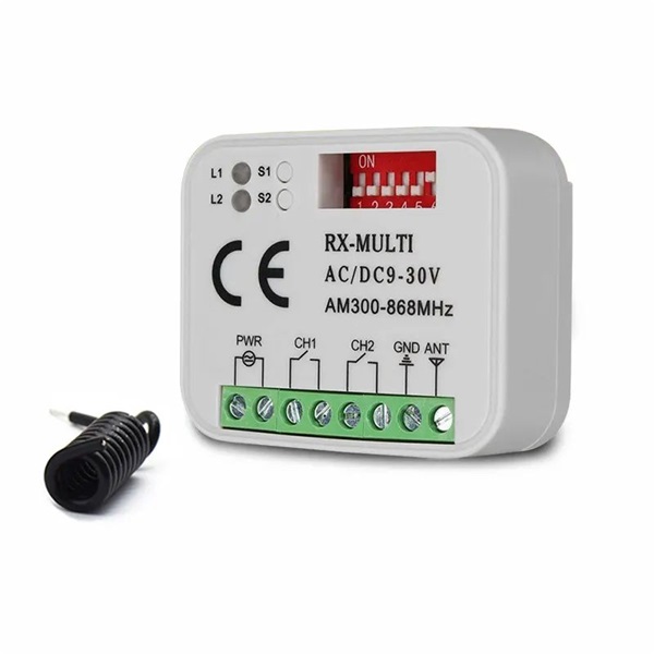 R-IR 300-868 MHz Univerzális 2 csatornás vevőegység R-IR 300-868 MHz Univerzális 2 csatornás vevőegység