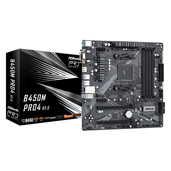 ASRock sAM4 B450M PRO4 R2.0 alaplap