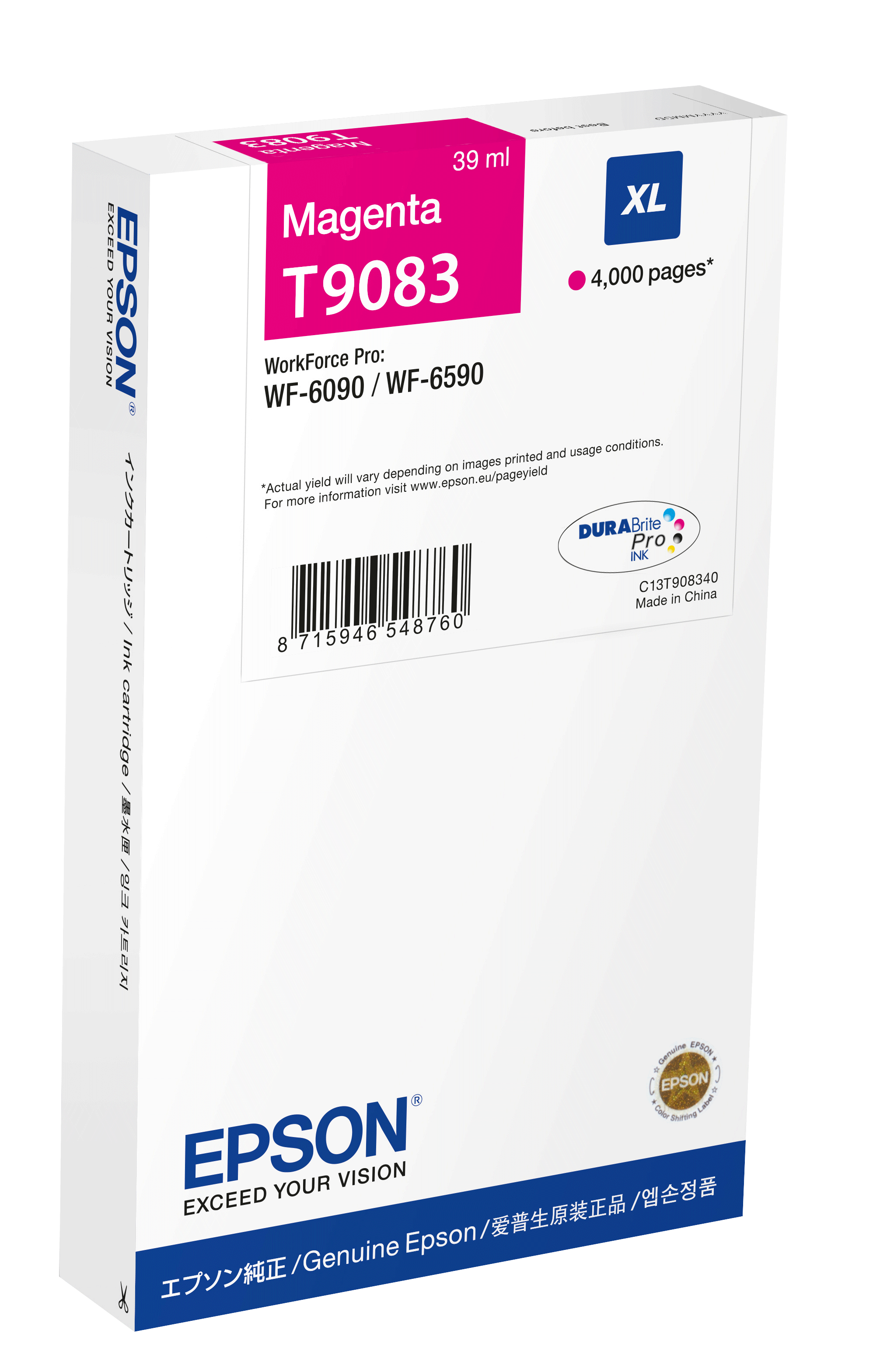 Epson T9083 Patron Magenta 4K Eredeti Epson T9083 Patron Magenta 4K Eredeti