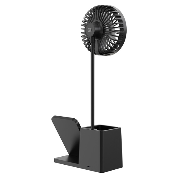 S-Link SL-M9055 Wireless charge 10W Asztali Ventilátor Fekete 
