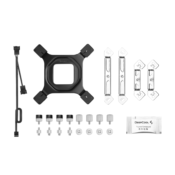 DeepCool CPU Cooler - AG620 WH ARGB (29,4 dB; max, 115,32 m3/h; 4pin PWM, 6 db heatpipe, 12cm, A-RGB LED, fehér)