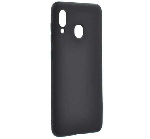 Szilikon telefonvédő (matt) FEKETE [Samsung Galaxy A30 (SM-A305F)]