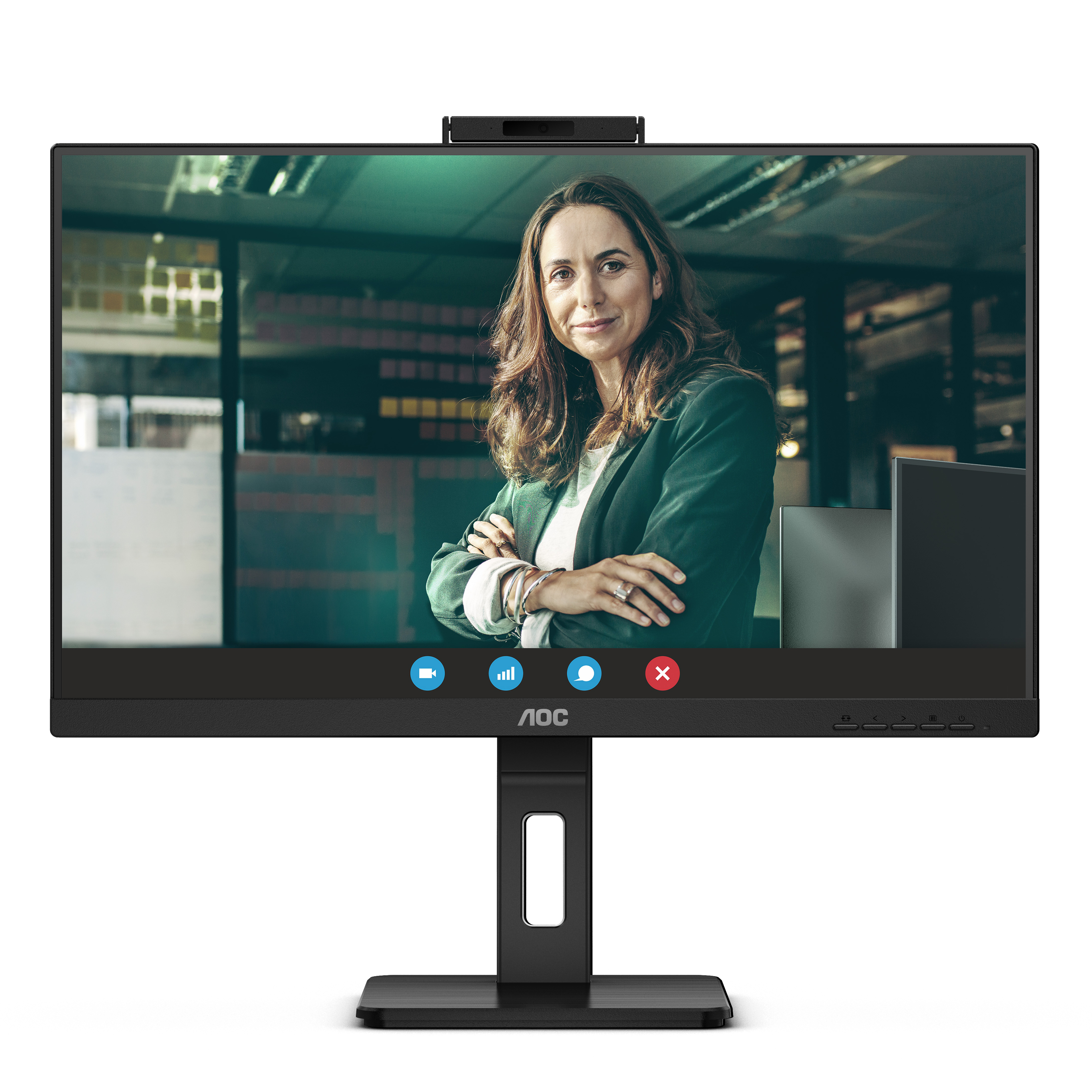 AOC 24" 24P3CW IPS LED  Monitor - 1920x1080, Full HD, 75Hz, 4ms, Hangszóró, LAN, Fekete