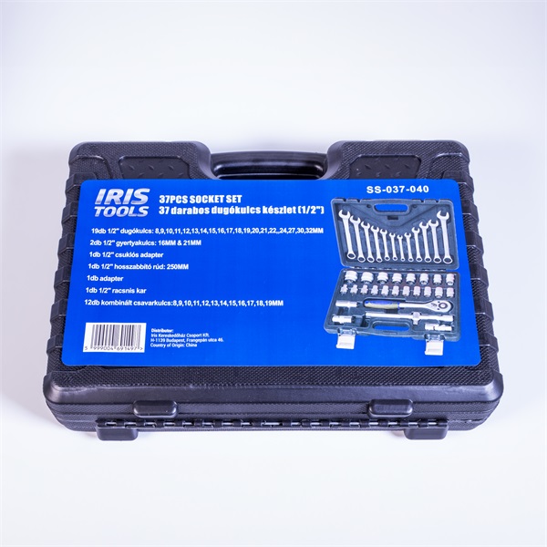 IRIS TOOLS SS-037-040 37 darabos dugókulcs készlet (1/2") IRIS TOOLS SS-037-040 37 darabos dugókulcs készlet (1/2")