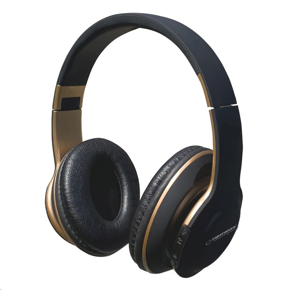 Esperanza SHANGE Bluetooth mikrofonos fejhallgató fekete-arany (EH220)