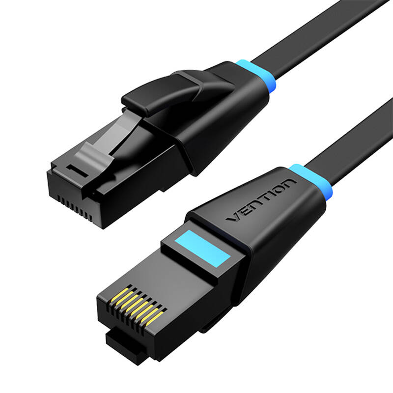 Flat UTP Category 6 Network Cable Vention IBJBD 0.5m Black Flat UTP Category 6 Network Cable Vention IBJBD 0.5m Black