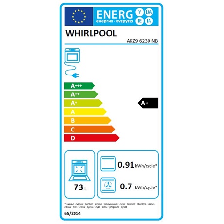 Whirlpool AKZ9 6230 NB SÜTŐ BEÉPÍTHETŐ ELEKTROMOS Whirlpool AKZ9 6230 NB SÜTŐ BEÉPÍTHETŐ ELEKTROMOS