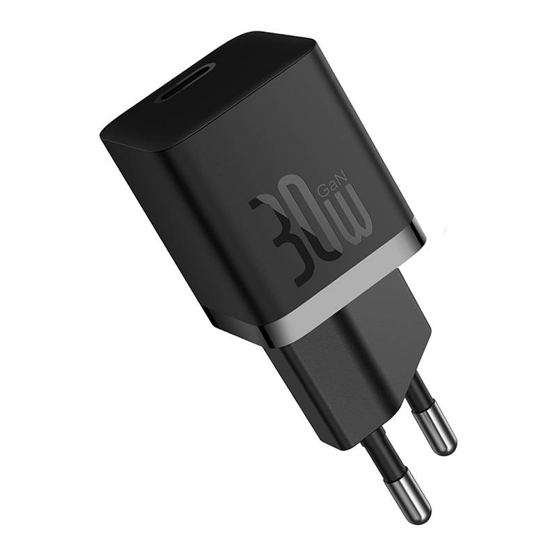 Mini wall charger Baseus GaN5 30W (black) Mini wall charger Baseus GaN5 30W (black)